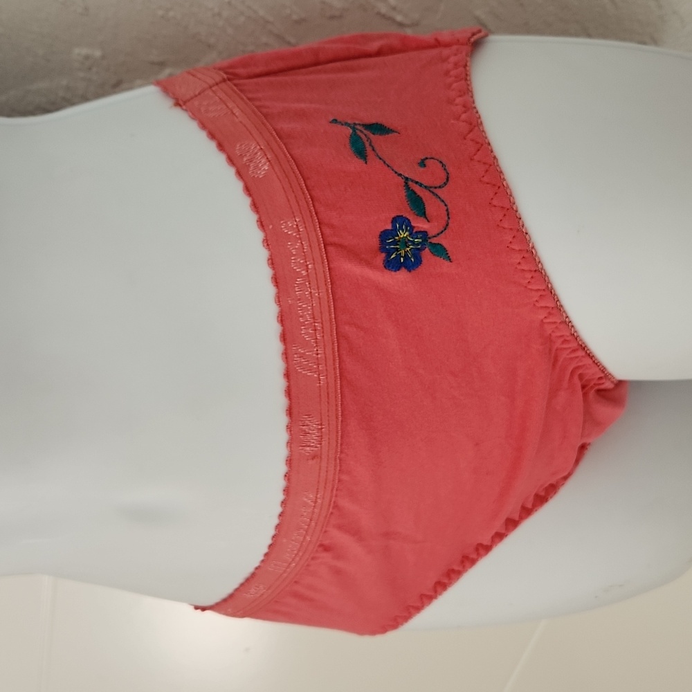 Vintage Mariposa Floral Accent Panties Underwear L